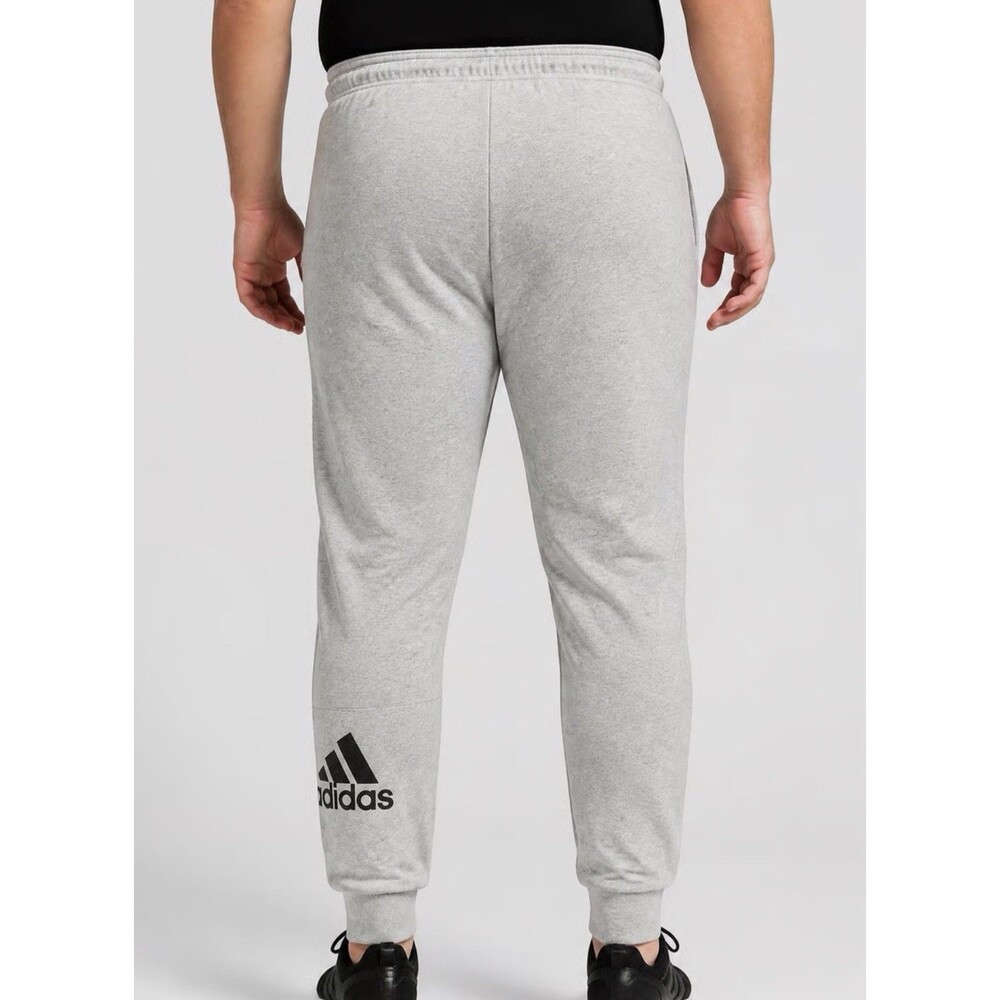 Adidas Men’s Essentials Jogger French Terry Size L Gray Cuffed Gym Sweatpants